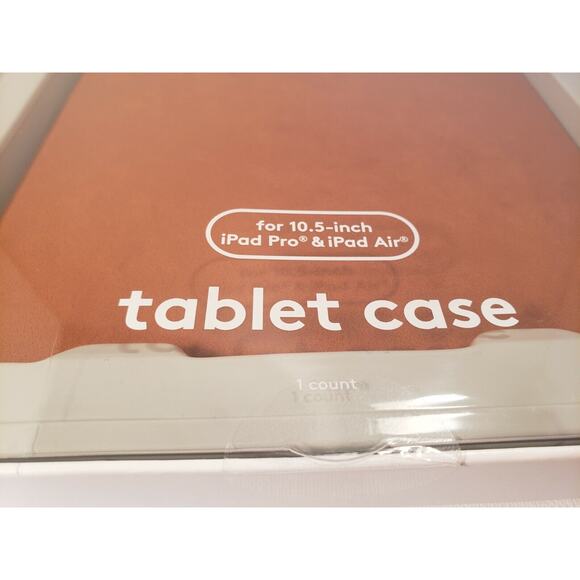 heyday Faux Suede Case for 10.5-inch iPads Tablet. (Tan) any-angle Stand. - Picture 2 of 8